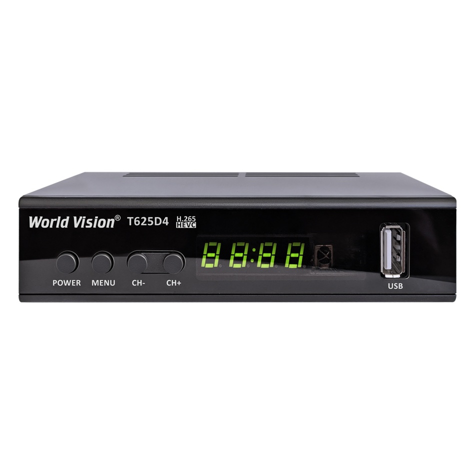

DVB-T2 приставка World Vision T625D4 Black, T625D4