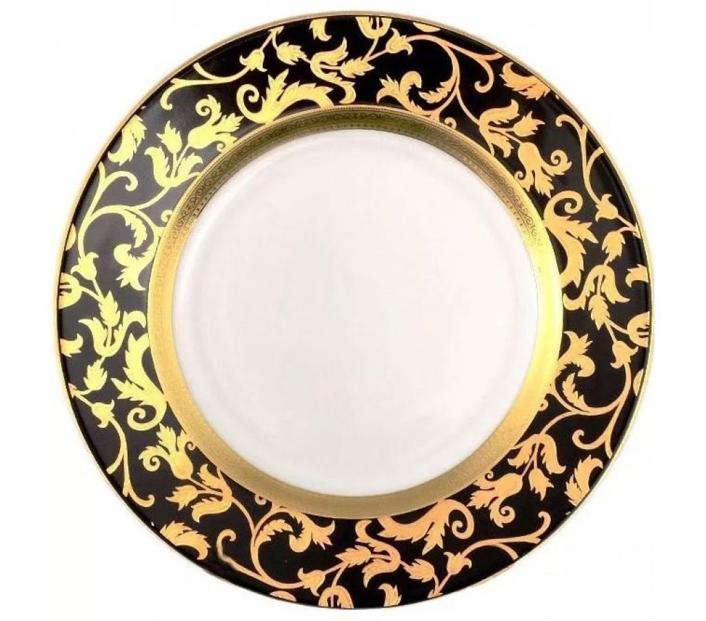 

Набор тарелок 21 см Falkenporzellan Tosca Black Gold 6 шт, 16794-02
