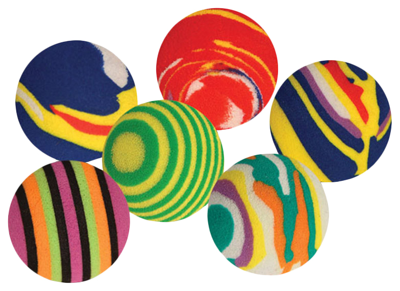 Набор игрушек Triol для кошек, 4 цветных мяча, 35 мм