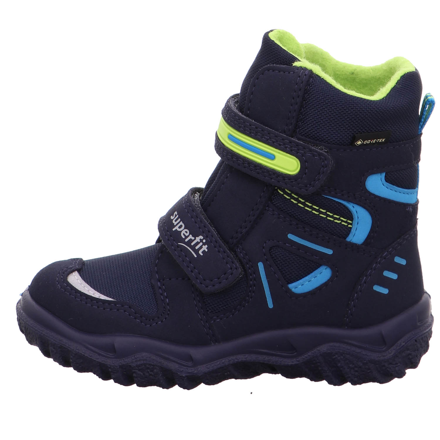 Ботинки Superfit для мальчиков, сине-зелёные, размер 34, 0-809080-8000