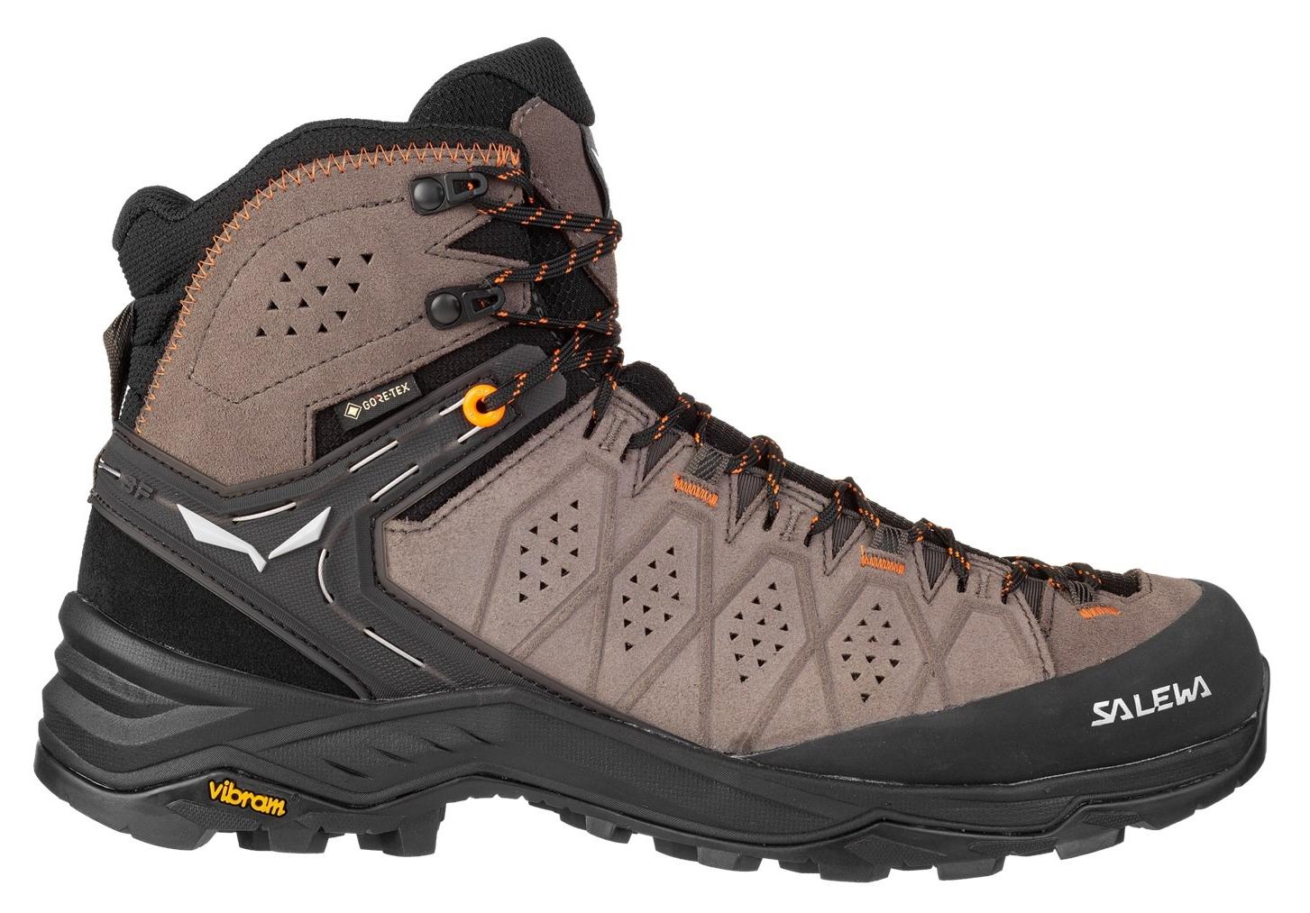 Ботинки Salewa Alp Trainer 2 Mid Gore-Tex® Men's, Wallnut/Fluo Orange, 10.5 UK