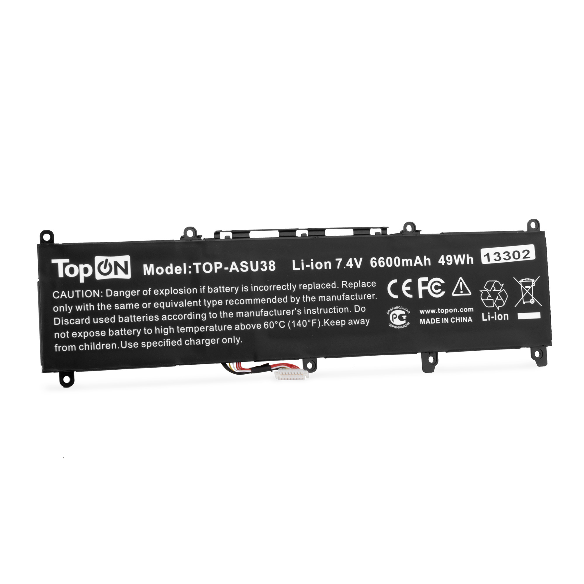 

Аккумулятор для ноутбука TopON TOP-ASU38 6600 мАч 7.4В, TOP-ASU38