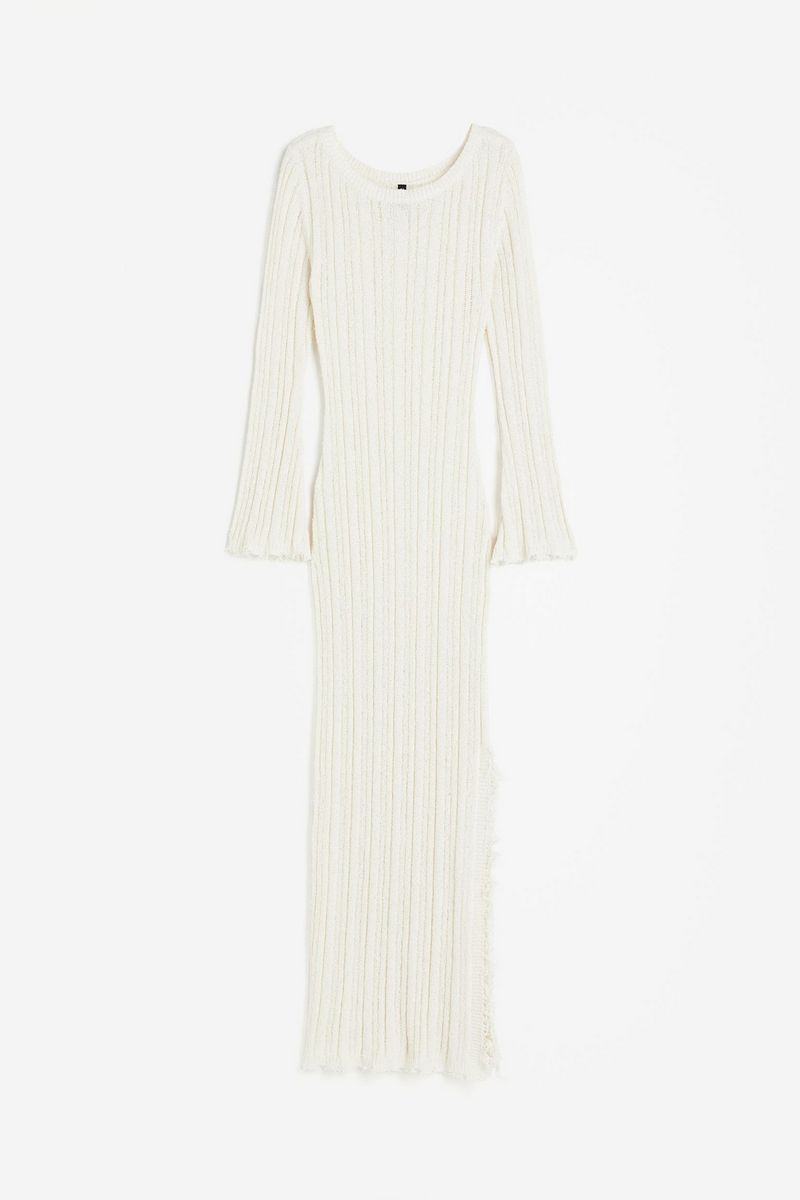 

Платье женское H&M 1214654 белое M, Белый, 1214654