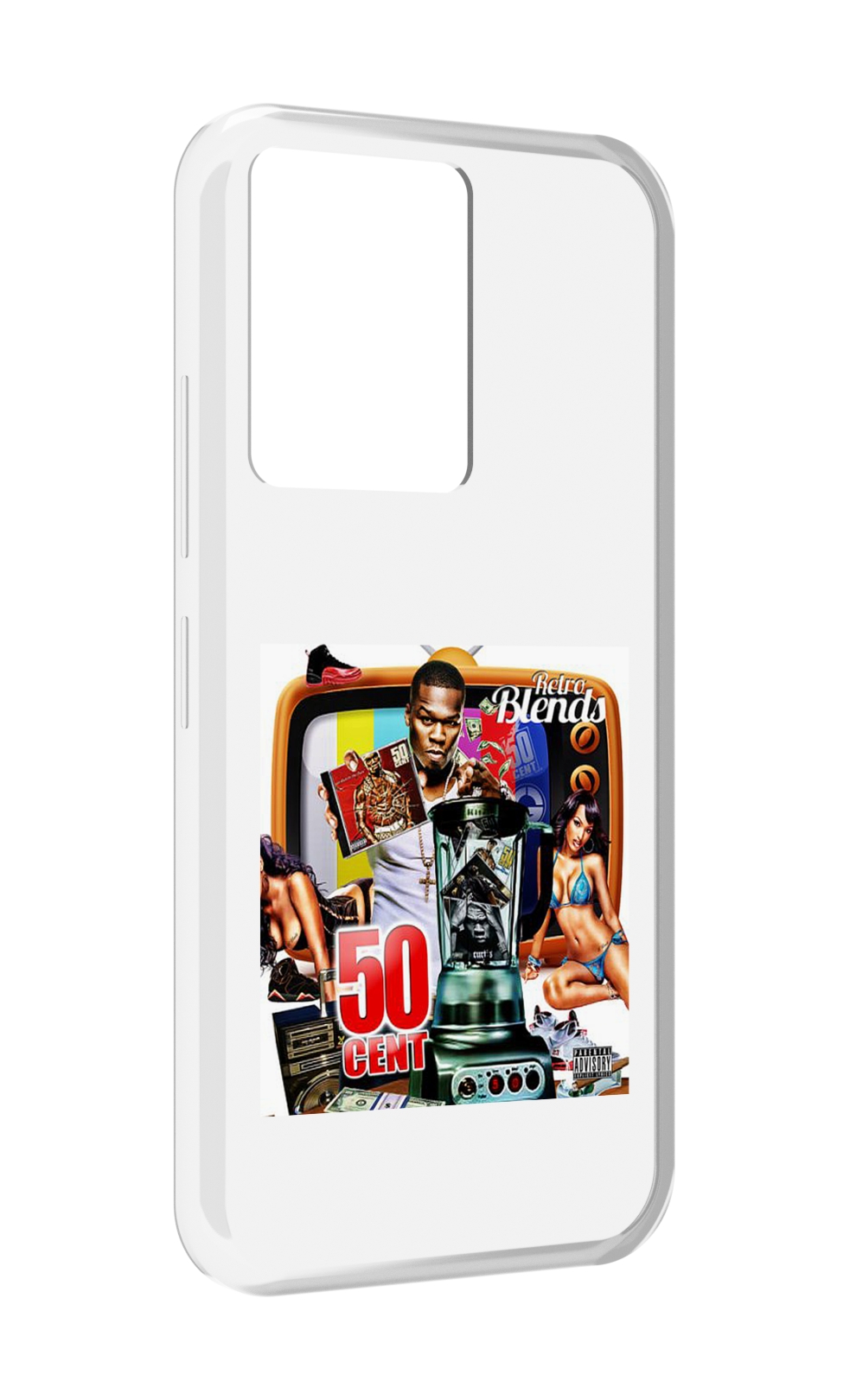 

Чехол MyPads 50 Cent - Retro 50 Cent Blends для Infinix Note 12 5G X671 / Note 12 Pro 5G, Прозрачный, Tocco