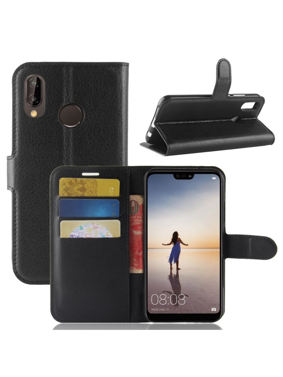 

Чехол Wallet для смартфона Huawei P20 lite черный