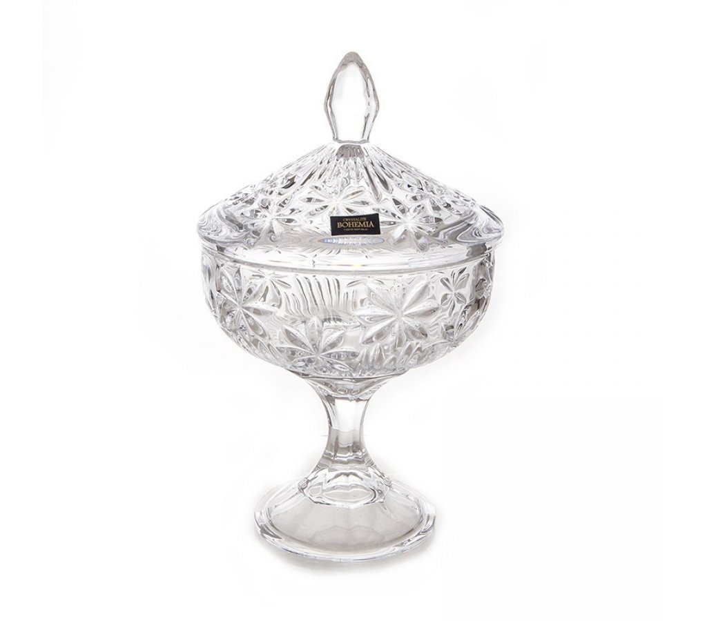

Конфетница с крышкой 24 см Perseus-Nova Crystalite Bohemia, Прозрачный, 35242-02