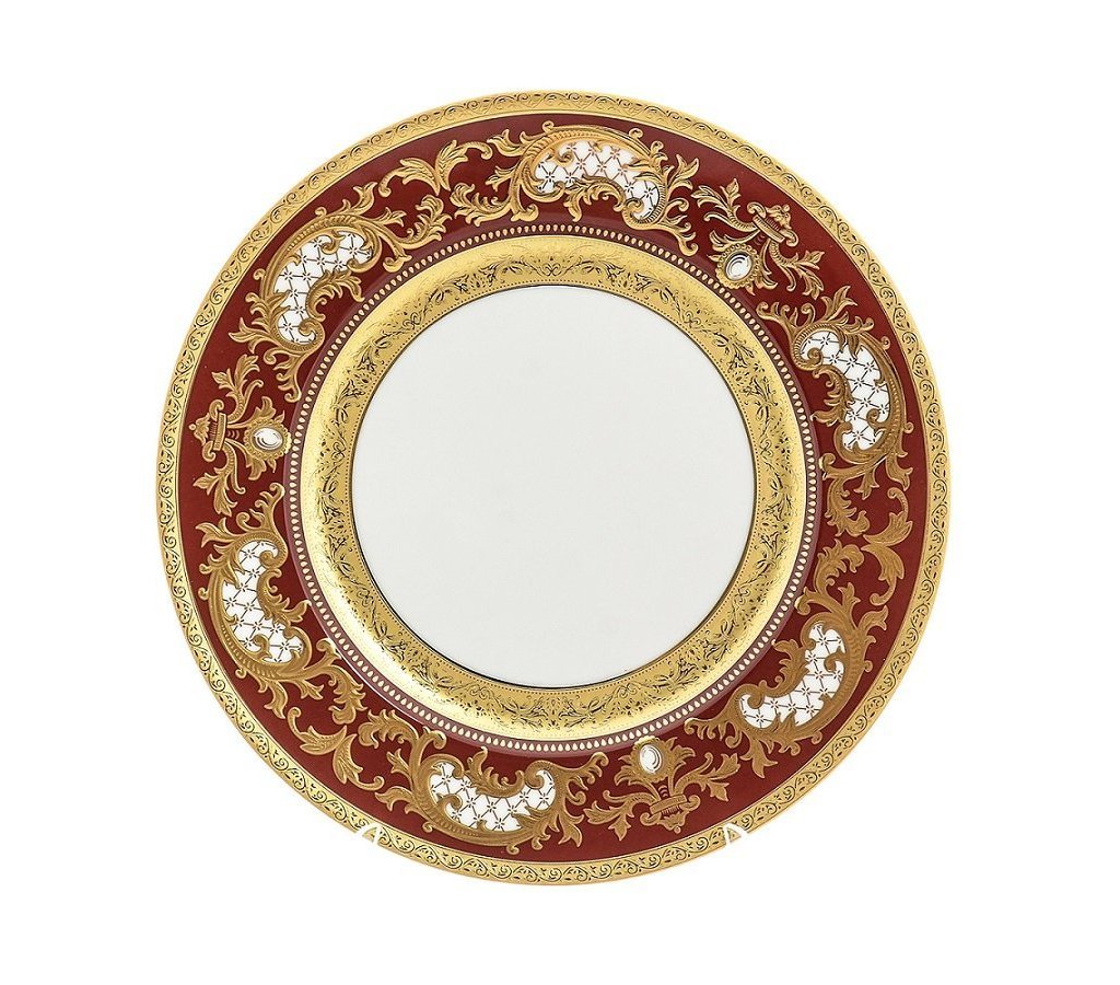 

Набор тарелок 21 см Falkenporzellan Alena 3D Bordeaux Gold Constanza 6 шт, 35243-02