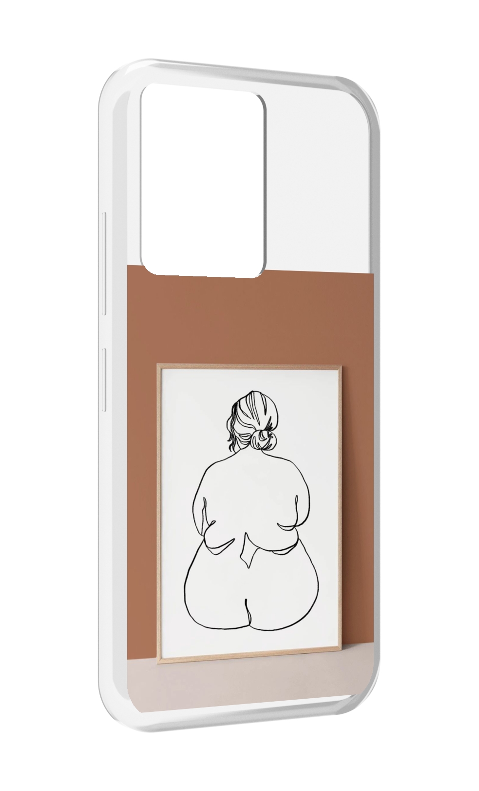 

Чехол MyPads Body Positive Female Figure Line Art женский для Infinix Note 12 5G X671, Прозрачный, Tocco