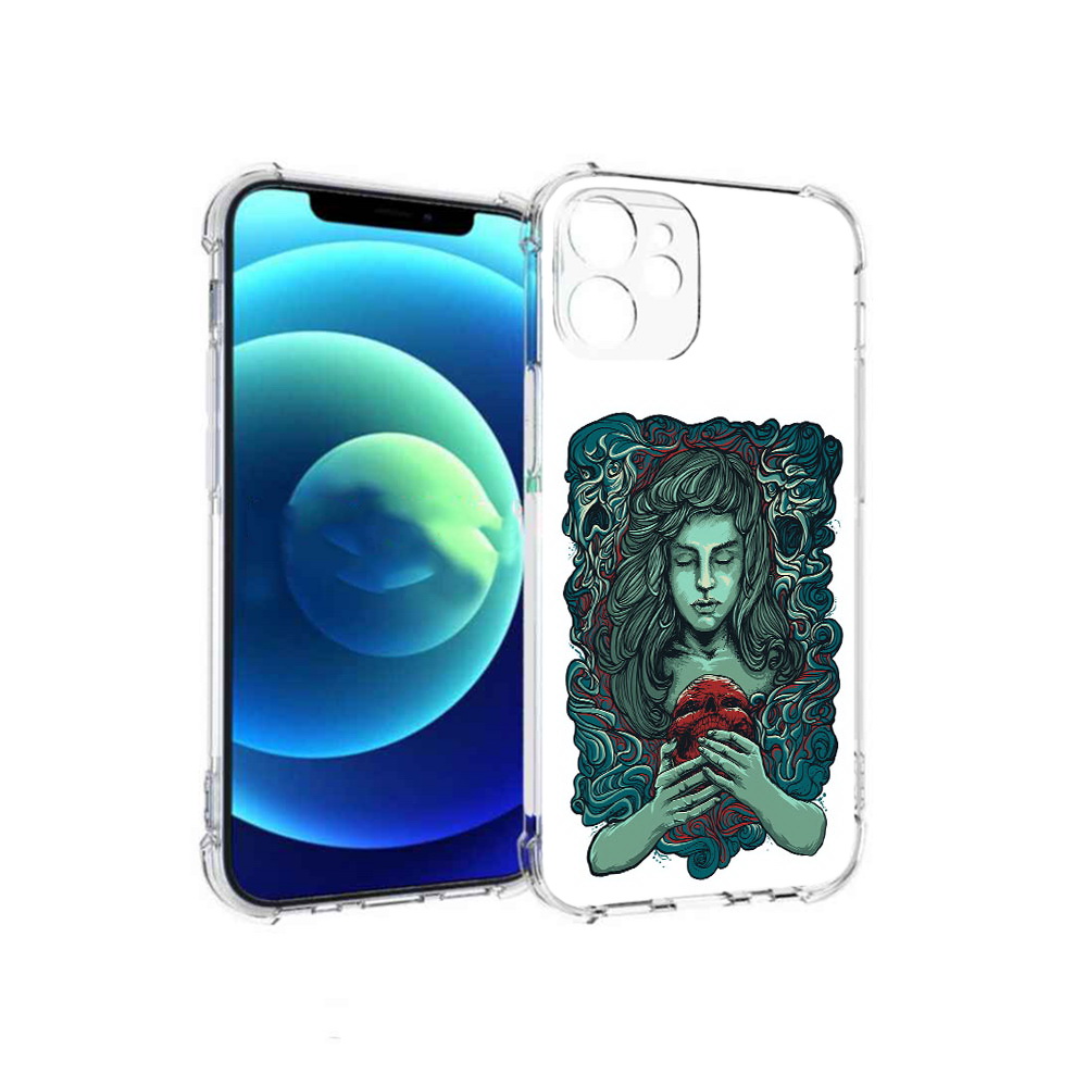 

Чехол MyPads Tocco для Apple iPhone 12 mini спящая девушка (PT157566.610.619), Прозрачный, Tocco