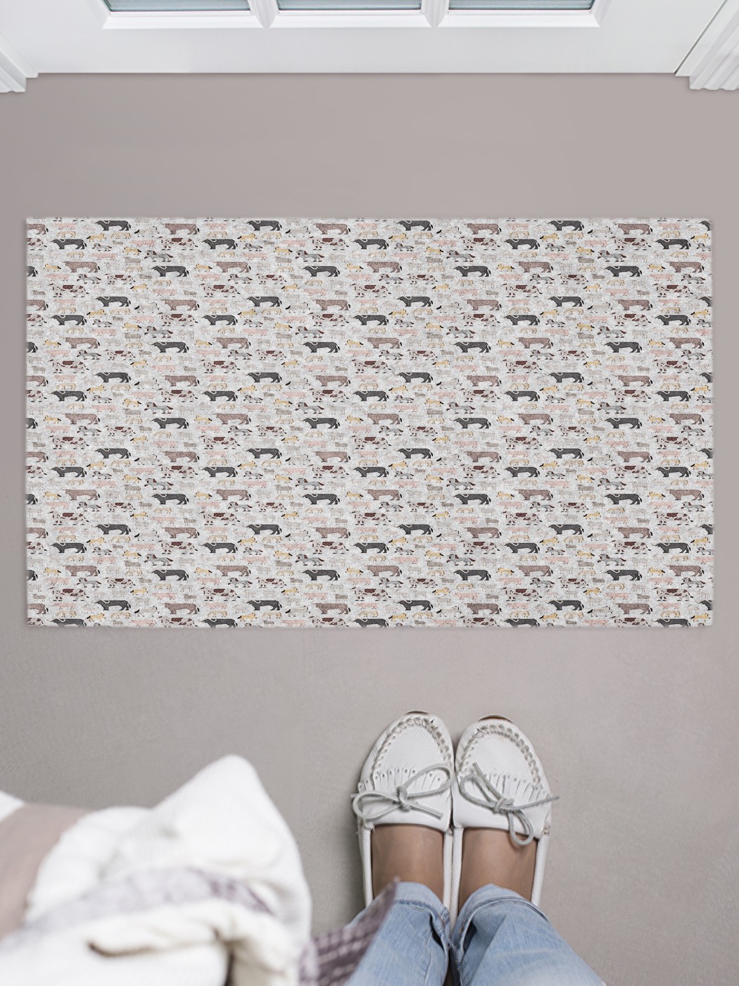 

Придверный коврик в прихожую для обуви, на резиновой основе, 75x45 см door_66899 JoyArty