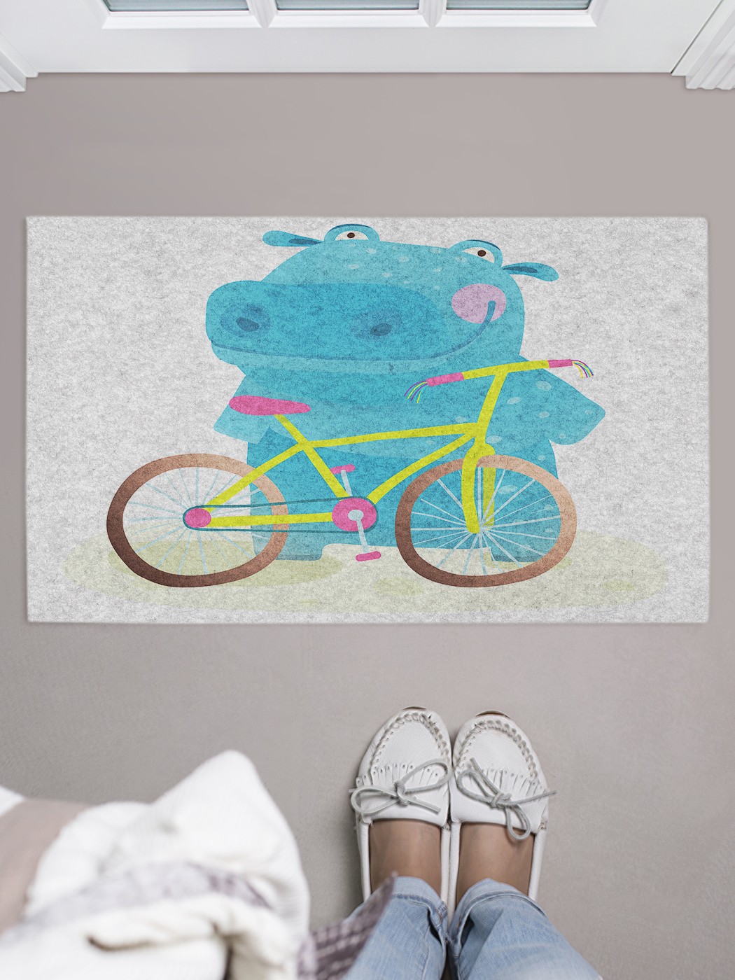 

Придверный коврик в прихожую для обуви, на резиновой основе, 75x45 см door_66914 JoyArty