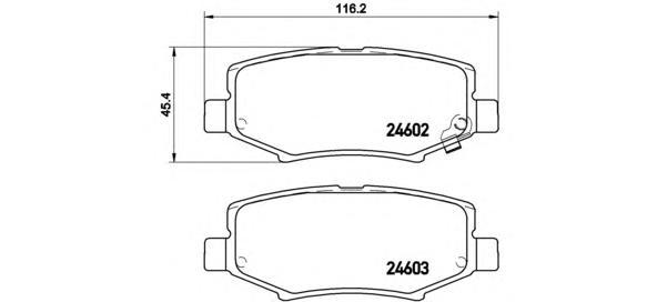 

Тормозные колодки brembo задние p18024