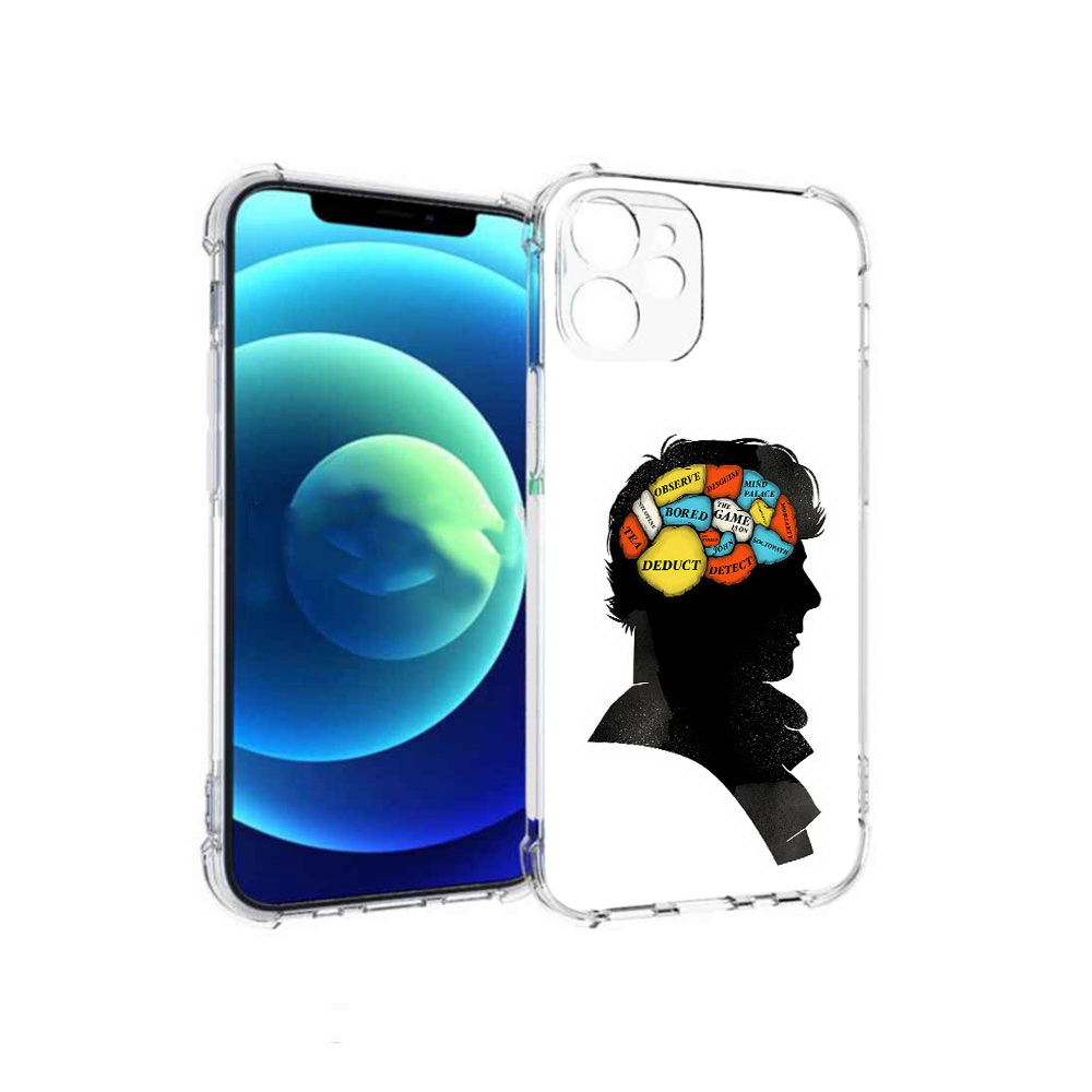 

Чехол MyPads Tocco для Apple iPhone 12 mini темный рисунок (PT157566.610.640), Прозрачный, Tocco