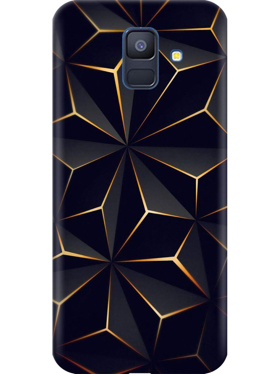

Силиконовый чехол на Samsung Galaxy A6 (2018) с принтом "Графитовый узор", Прозрачный;оранжевый;черный, 717872031