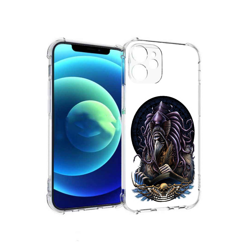 

Чехол MyPads Tocco для Apple iPhone 12 mini умный ворон (PT157566.610.650), Прозрачный, Tocco