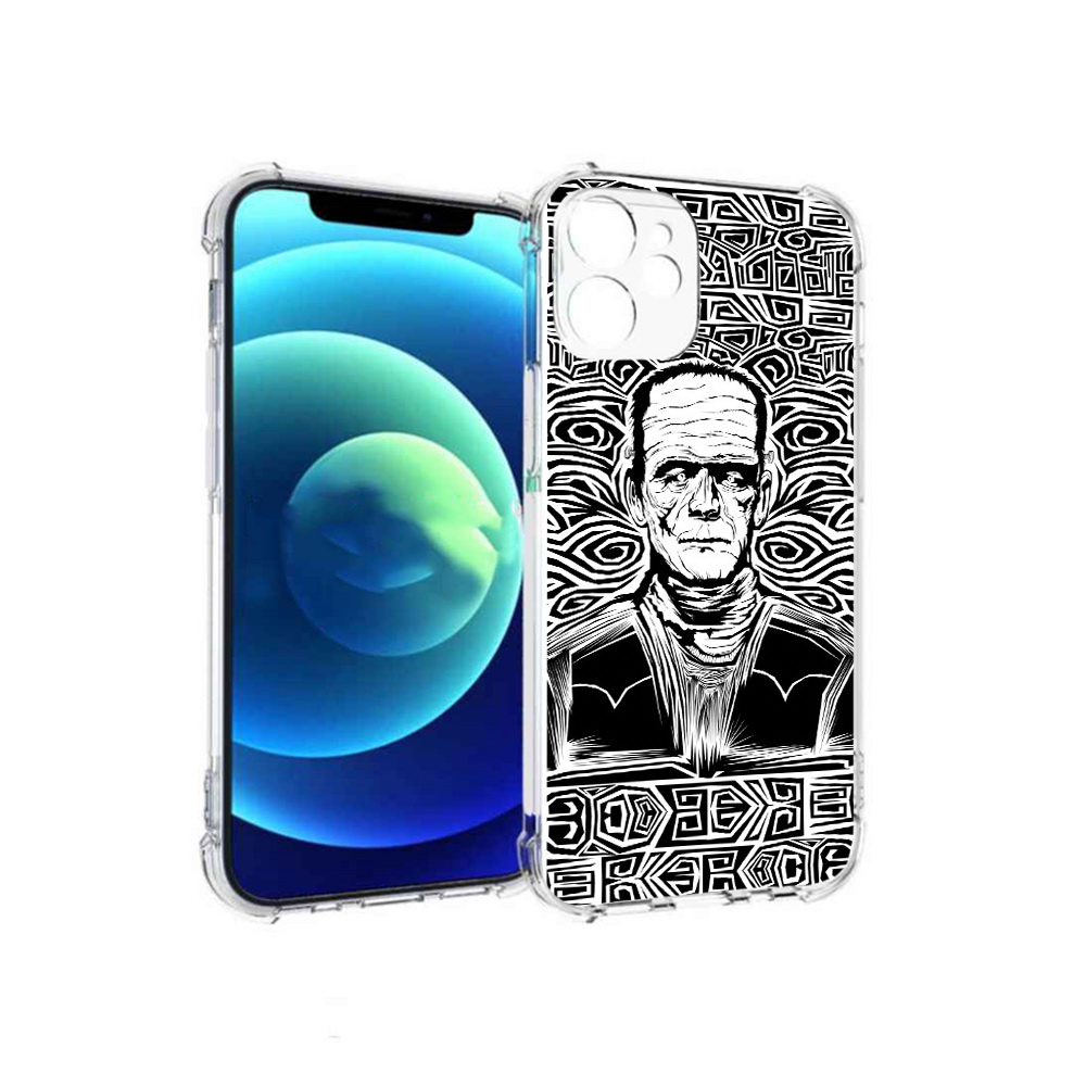 

Чехол MyPads Tocco для Apple iPhone 12 mini франкенштейн черно белый (PT157566.610.661), Прозрачный, Tocco