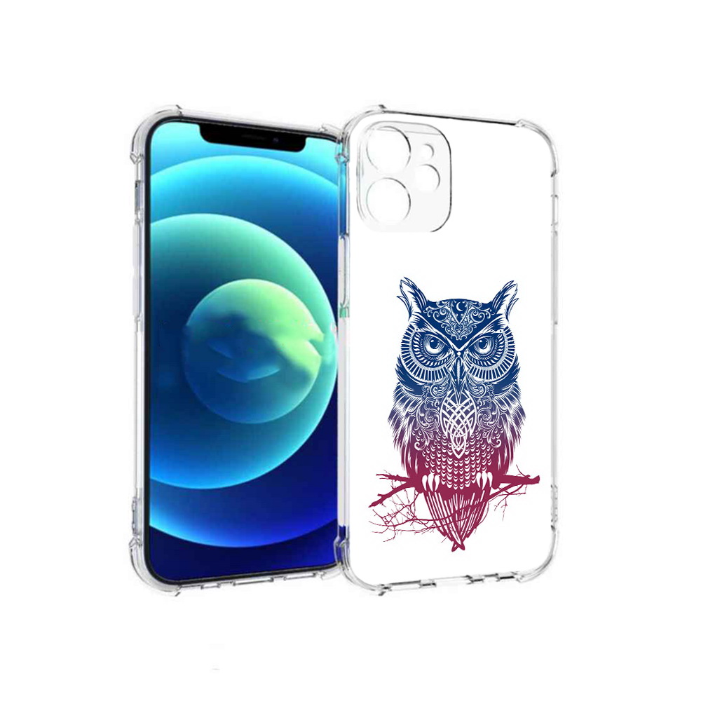 

Чехол MyPads Tocco для Apple iPhone 12 mini хиппи сова (PT157566.610.664), Прозрачный, Tocco