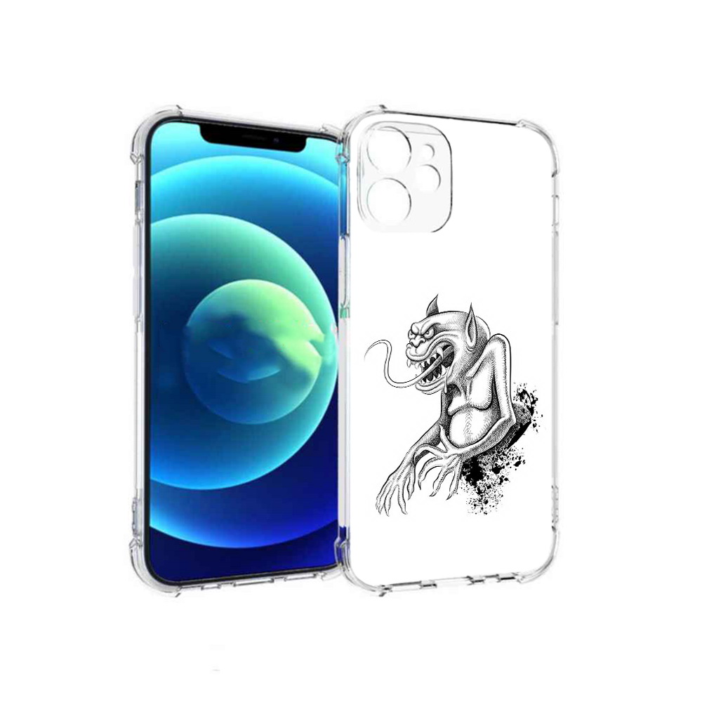 

Чехол MyPads Tocco для Apple iPhone 12 mini чорт (PT157566.610.692), Прозрачный, Tocco