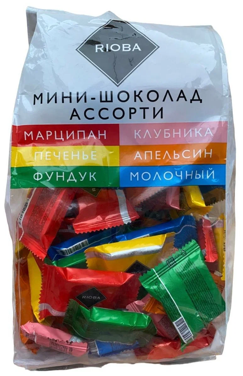 Мини шоколад Rioba Ассорти, 800 г