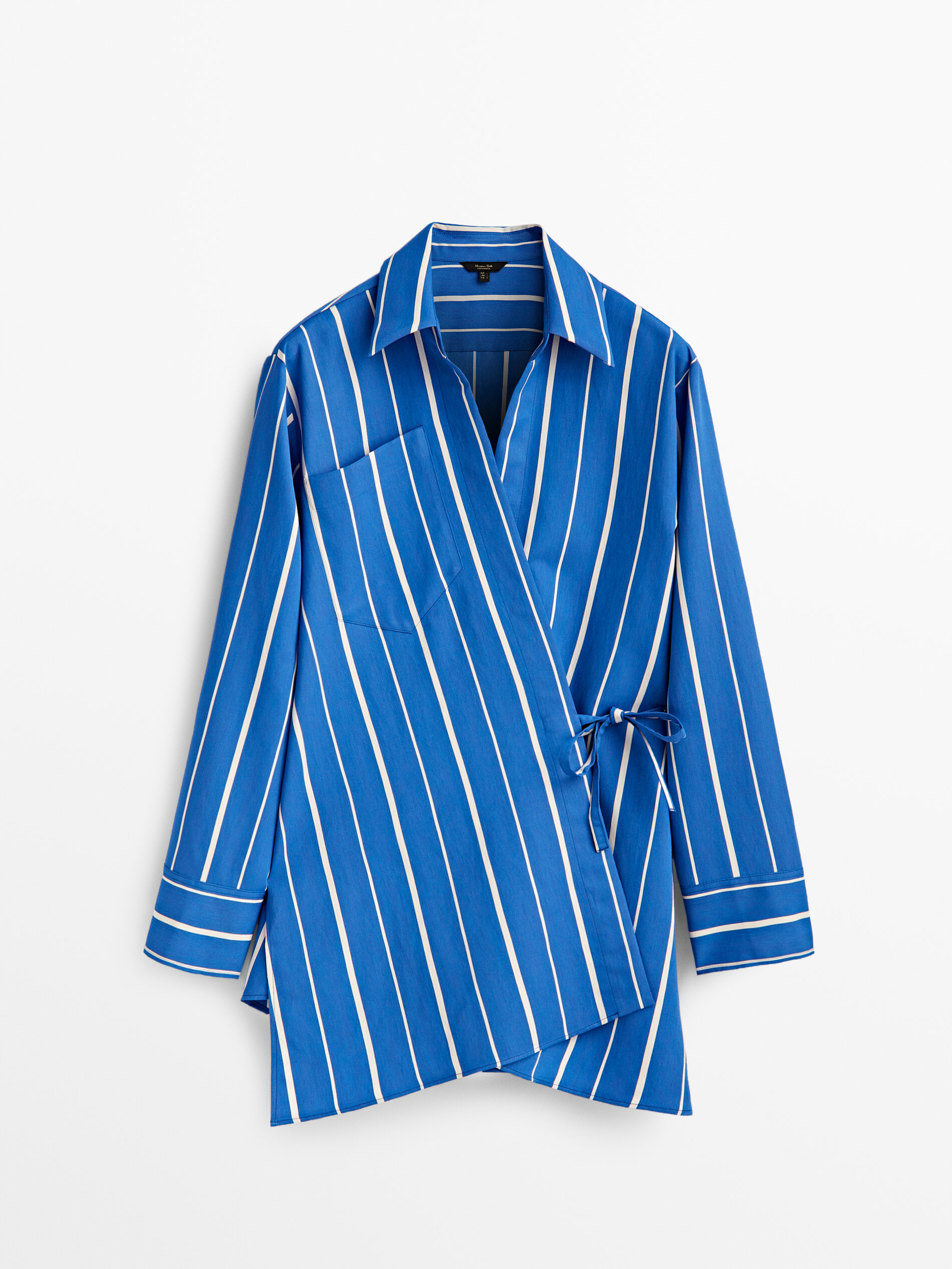 

Блуза женская Massimo Dutti 05144562420 голубая L, 05144562420