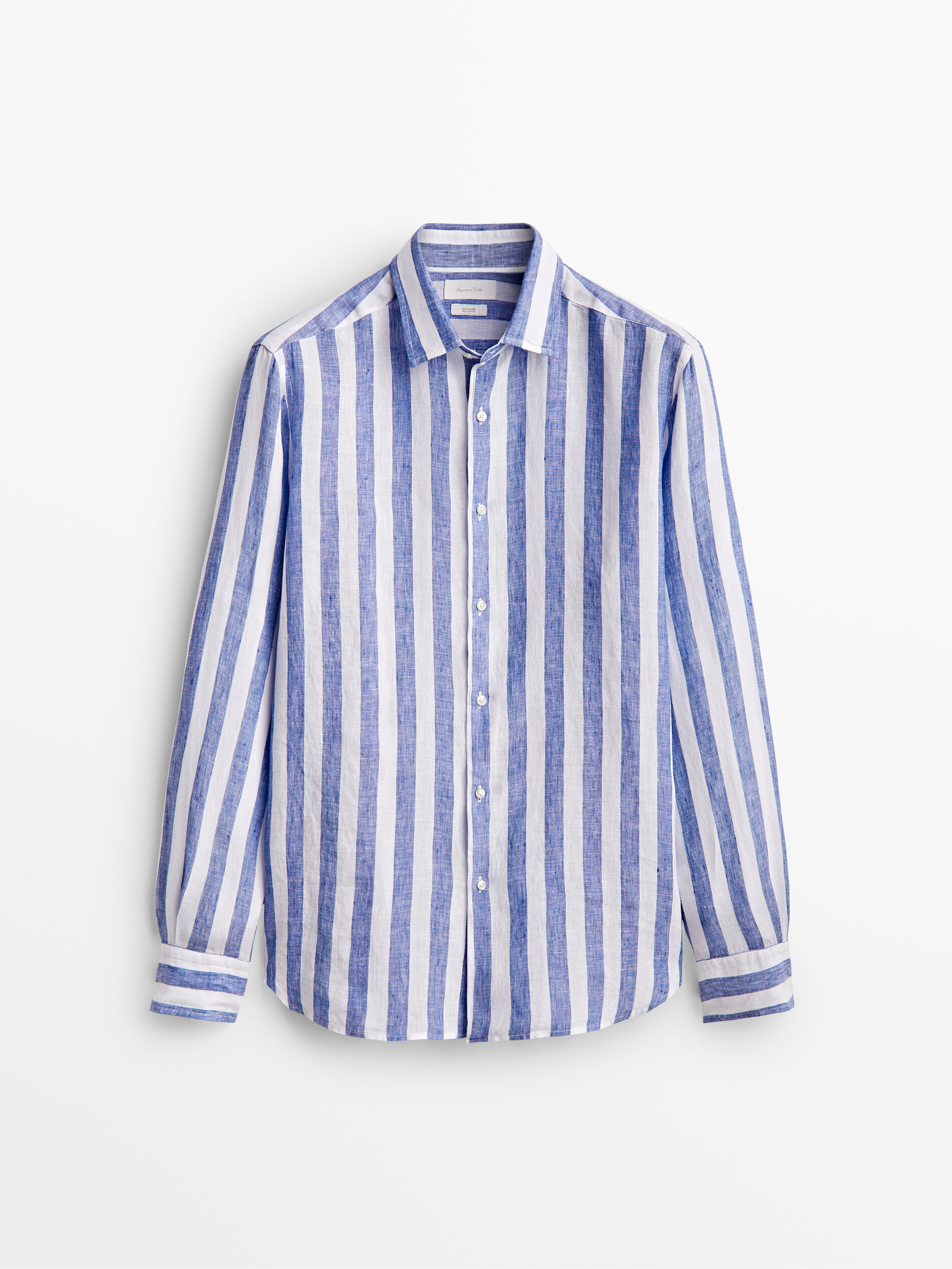 

Рубашка мужская Massimo Dutti 00198489406 синяя S, 00198489406