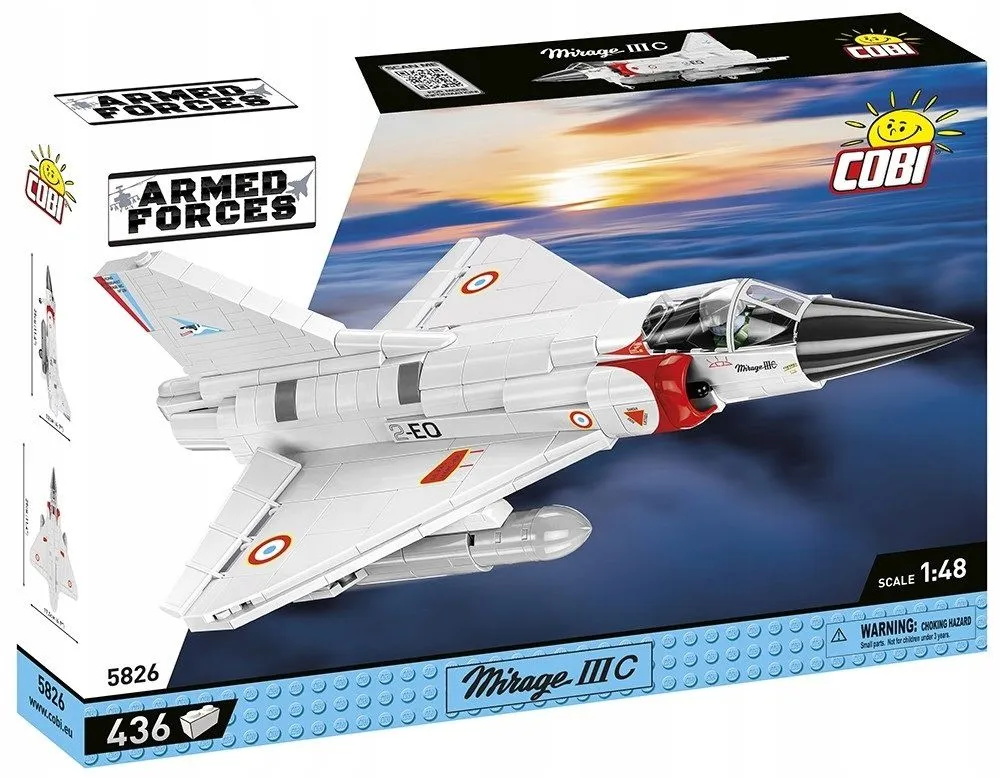 

Конструктор COBI ARMED FORCES 5826 MIRAGE IIIC 436 PCS, 436 PCS ARMED FORCES