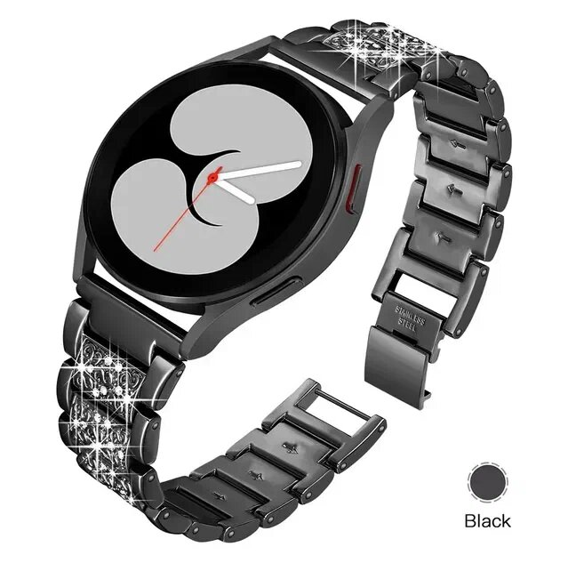 

Ремешок с бриллиантами для Samsung Galaxy Watch 7 40mm, Black, Черный, 40mm, Black