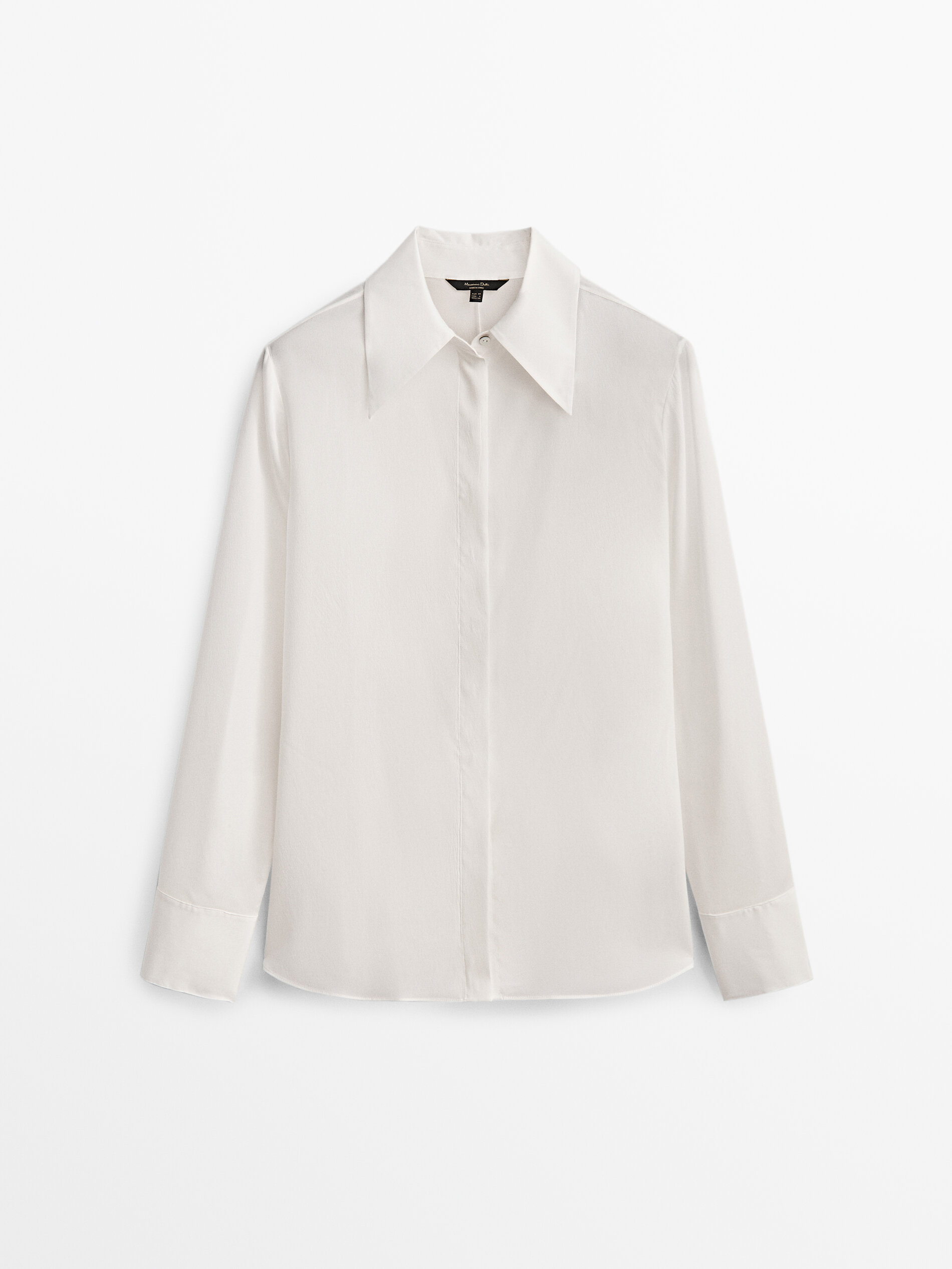 

Рубашка женская Massimo Dutti 05138560250 белая 38, 05138560250