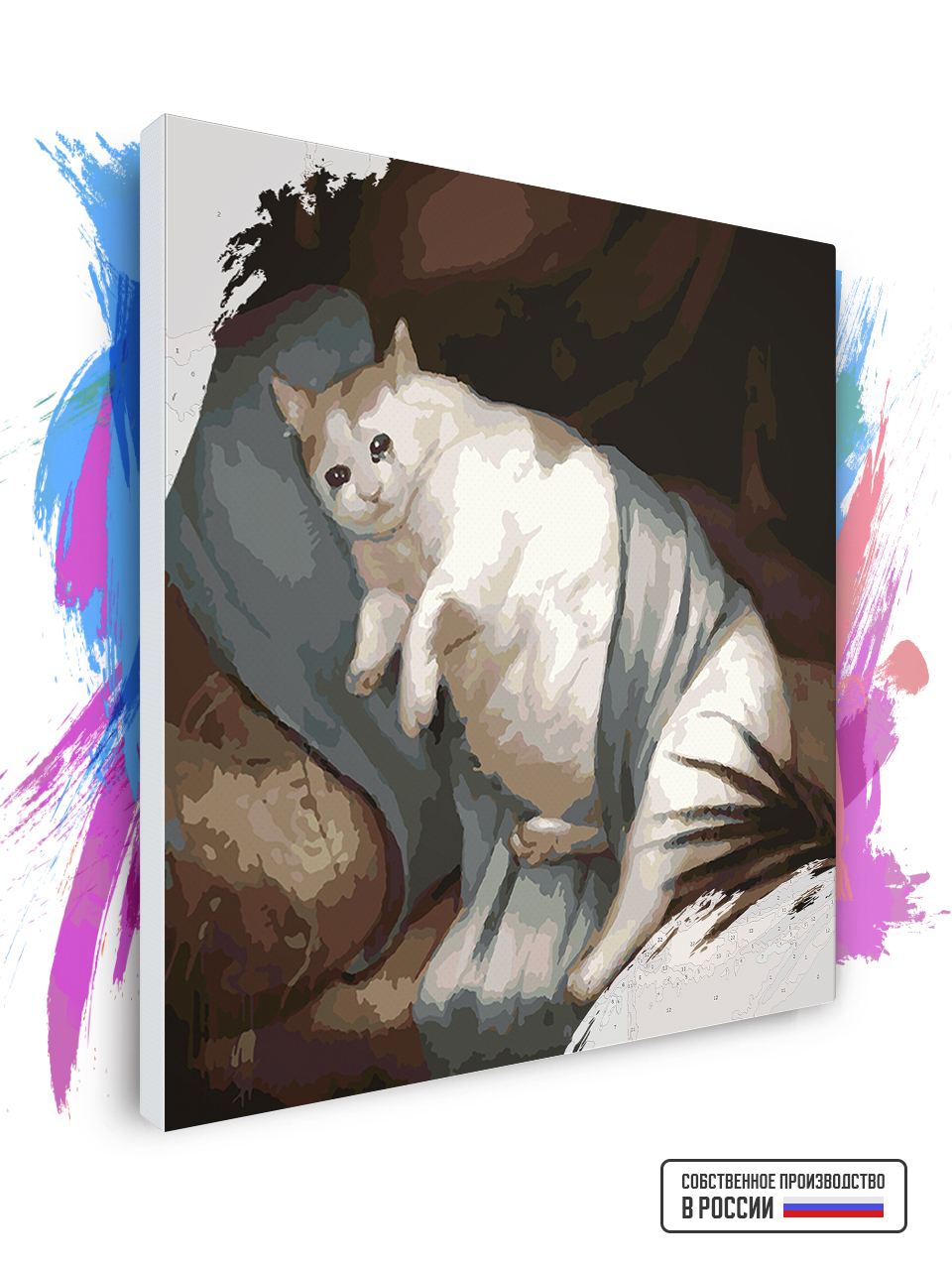 

Картина по номерам Красиво Красим Кот Мем 2, 120 х 120 см, Кот Мем 2