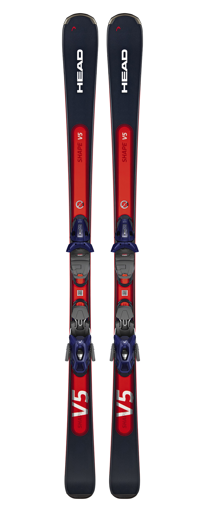 Горные Лыжи с крепл Head 2023-24 Shape E.v5 Sw Amt-Pr+Pr 11 Gw Br 85 [G] Black-Red 163 см