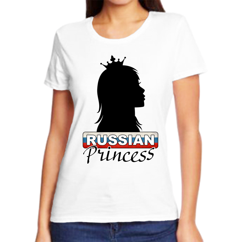

Футболка женская белая 66 р-р russian princess 1, Белый, fzh_rossiyskaya_princessa_2