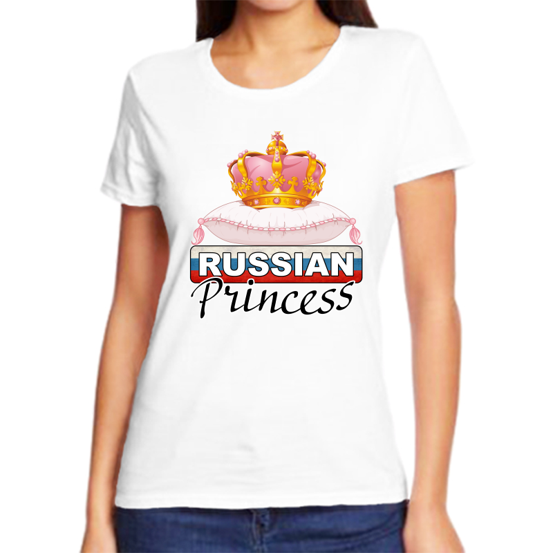 

Футболка женская белая 42 р-р russian princess, Белый, fzh_rossiyskaya_princessa