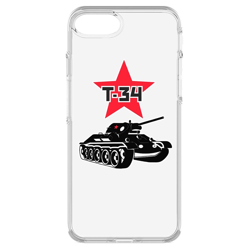 

Чехол-накладка Krutoff Clear Case Т-34 для iPhone 7/8/SE