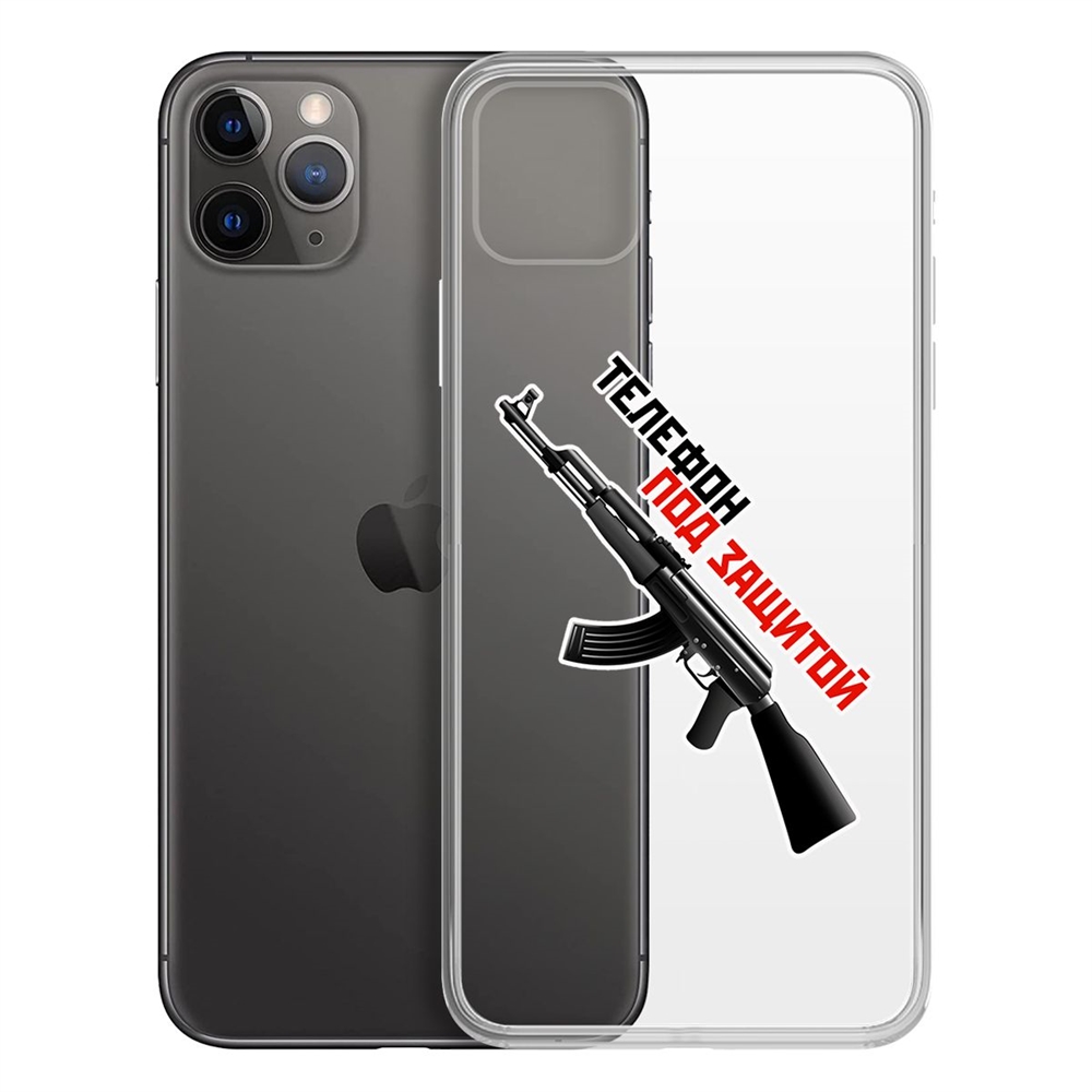 

Чехол-накладка Krutoff Clear Case Телефон под защитой для iPhone 11 Pro Max, Прозрачный