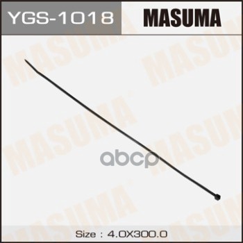 фото Хомут пластиковый 4,0 x 300 черный masuma masuma арт. ygs-1018