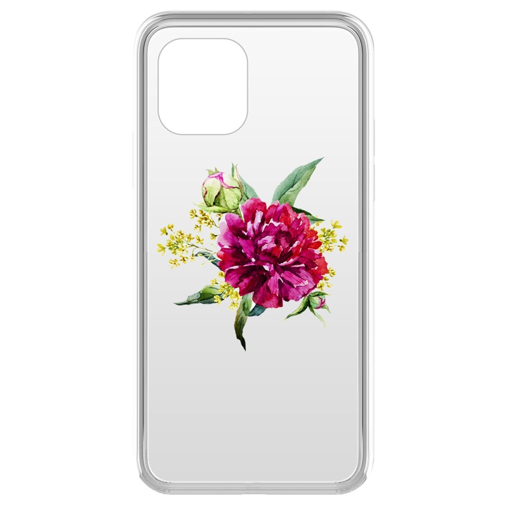 Чехол-накладка Krutoff Clear Case Цветочная акварель для iPhone 11 Pro