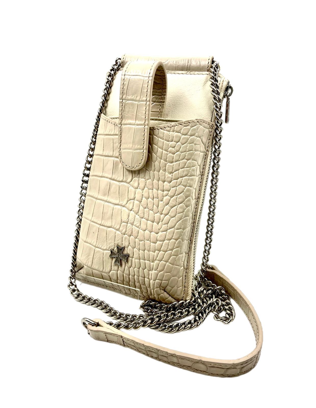 

Сумка кросс-боди женская Narvin 9244 croco beige, Бежевый, 9244