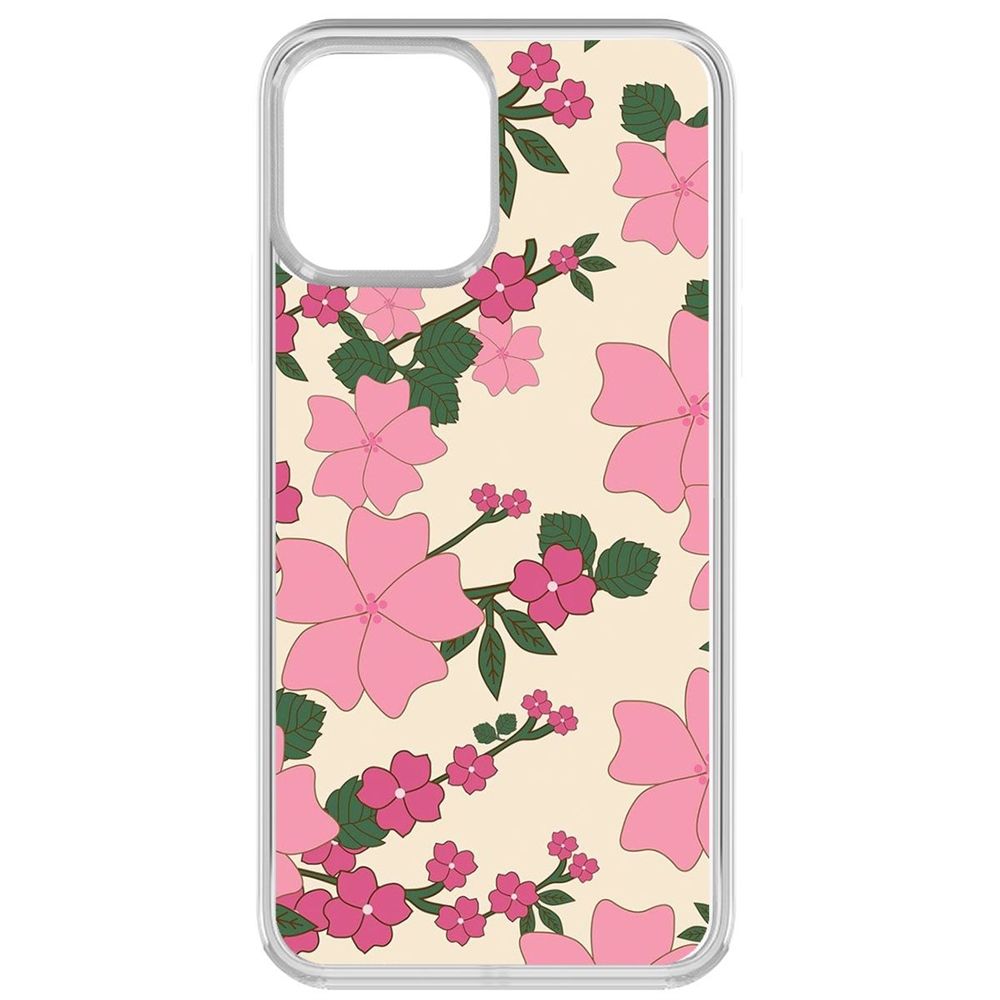 

Чехол-накладка Krutoff Clear Case Цветочный паттерн 1 для iPhone 13 Pro