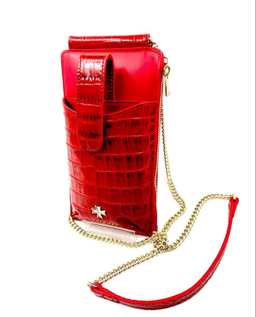 

Сумка кросс-боди женская Narvin 9244 croco red, Красный, 9244