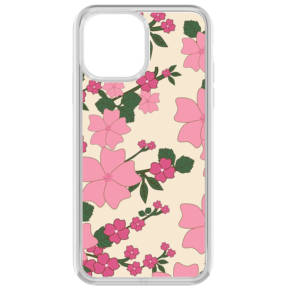 

Чехол-накладка Krutoff Clear Case Цветочный паттерн 1 для iPhone 13 Pro Max