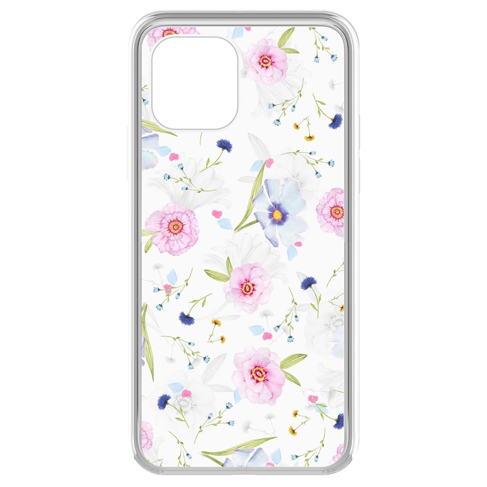 

Чехол-накладка Krutoff Clear Case Цветочный паттерн 3 для iPhone 11 Pro, Прозрачный