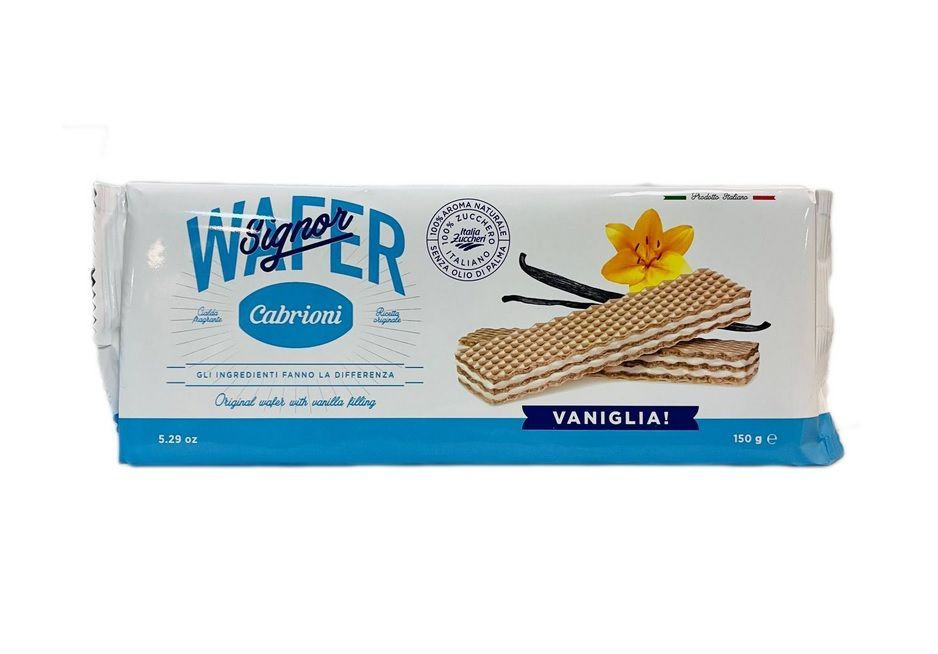 Вафли Cabrioni Signor Wafer с ванилью 150 г