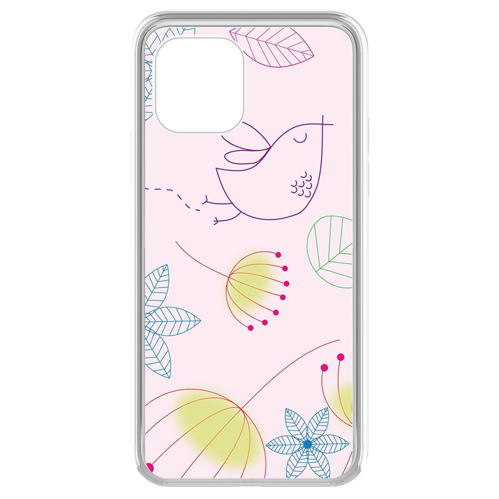 

Чехол-накладка Krutoff Clear Case Цветочный паттерн 5 для iPhone 11 Pro, Прозрачный