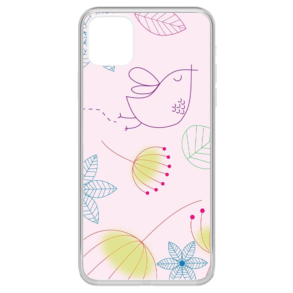 

Чехол-накладка Krutoff Clear Case Цветочный паттерн 5 для iPhone 11 Pro Max, Прозрачный