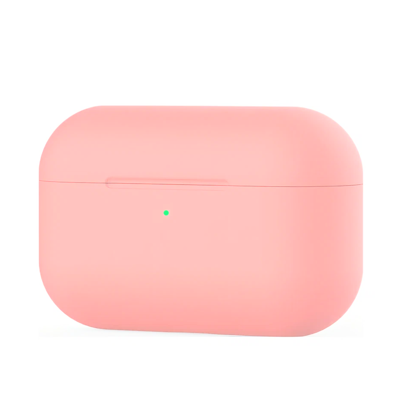 

Cиликоновый чехол QVATRA для наушников Airpods Pro розовый, для наушников Airpods Pro розовый