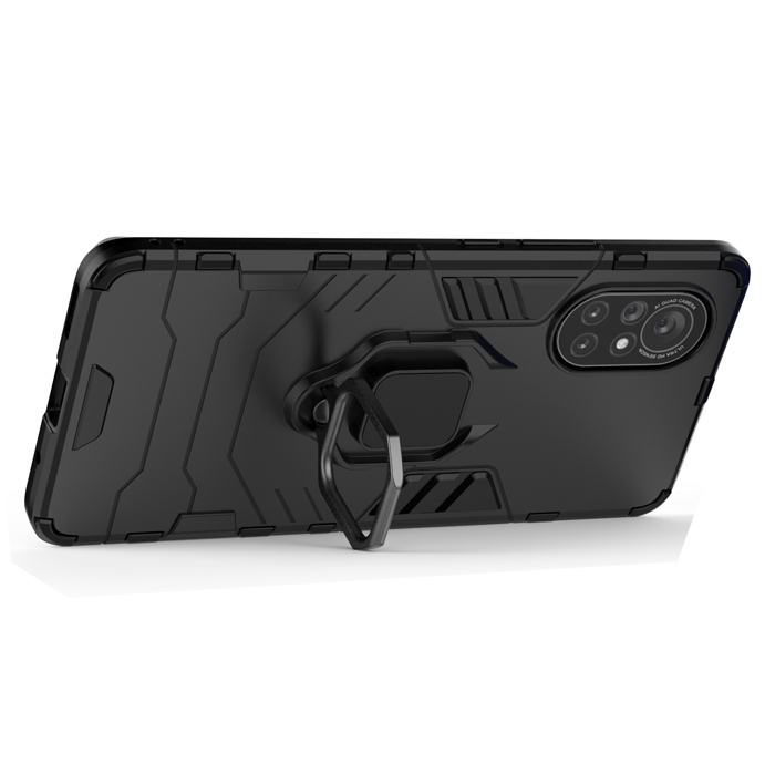 фото Противоударный чехол с кольцом panther case для huawei nova 8 (черный) black panther