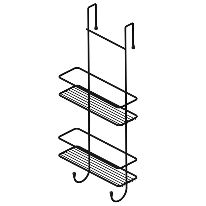 Полка для ванной комнаты ProfFero П02834 навесная прямая 2 яруса черная