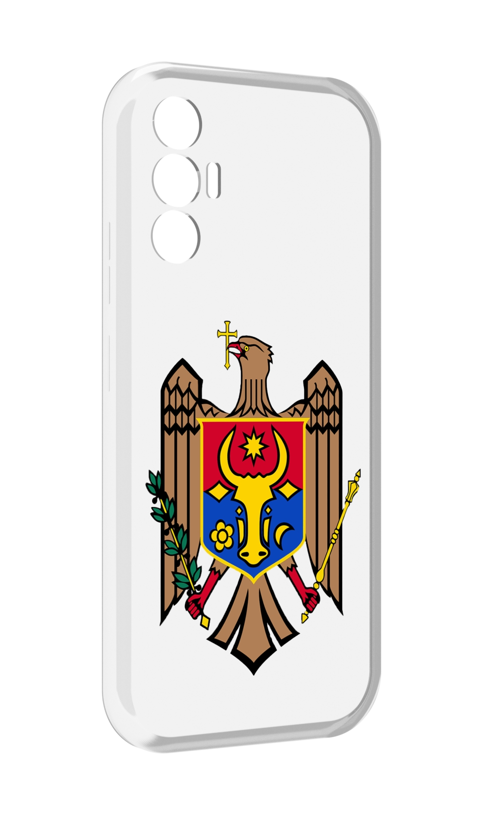 

Чехол MyPads герб-молдовы для Tecno Pova 3, Прозрачный, Tocco