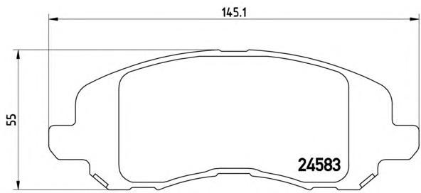 

Колодки дисковые передние \ Dodge Caliber, Jeep Compass 1.8i/2.0/2.4 06> P18001