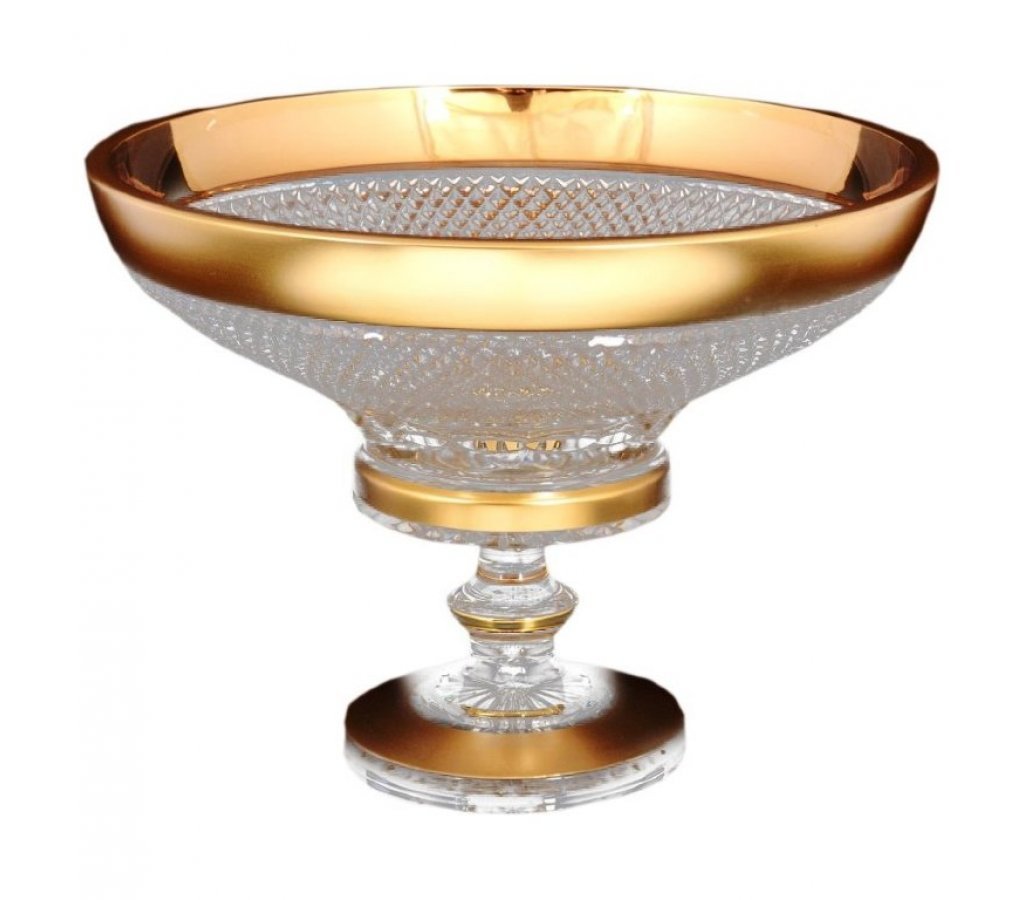 

Фруктовница хрустальная Crystal Heart Золото 30 см, Прозрачный;золотистый, 45210-02